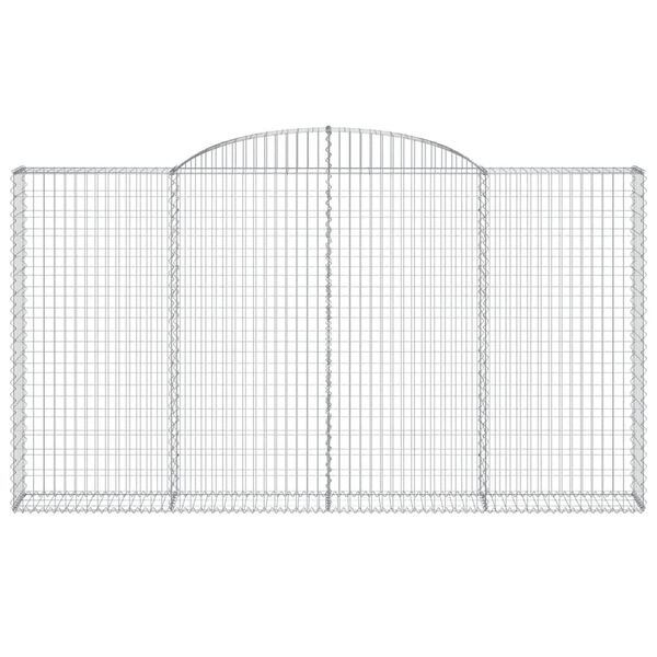vidaXL Gabioner bågformade 7 st 300x30x160/180 cm galvaniserat järn