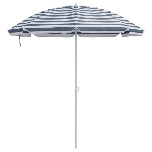 vidaXL Badparasol Blå och Vit 263 x 263 x 272 cm Polyester och metall