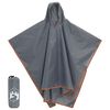 vidaXL Regnponcho med huva 2-i-1 gr&aring; och orange 223x145 cm