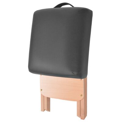 vidaXL Hopfällbar massagepall med 12 cm tjock sits svart