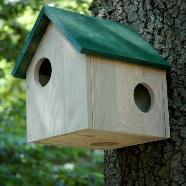 dobar Ekorrholk med 3 ing&aring;ngar naturf&auml;rgad och gr&ouml;n