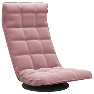 vidaXL Snurrbar golvstol rosa sammet