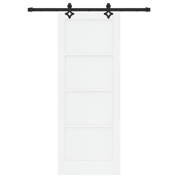 vidaXL Skjutd&ouml;rr ORKDAL Vit 78 x 202 cm Massiv furu