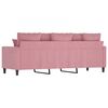 vidaXL 3-sitssoffa rosa 180 cm sammet