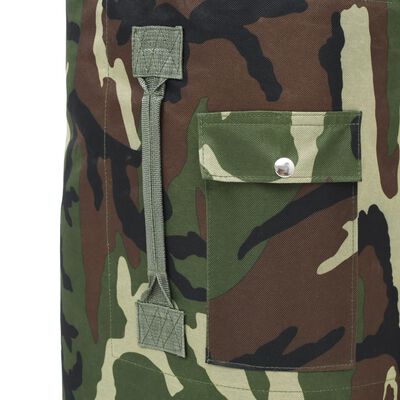 vidaXL Militärinspirerad duffelväska 85 L kamouflage