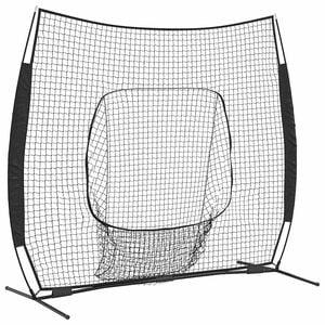 vidaXL Basebolln&auml;t f&ouml;r tr&auml;ning Svart 250 x 106 x 209 cm Polyester