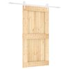 vidaXL Skjutd&ouml;rr Naturlig och vit 100 x 210 cm Massiv furutr&auml;d&ouml;rr