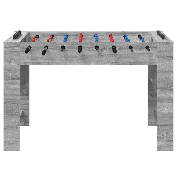 vidaXL Foosballbord Gr&aring; Sonoma 125 x 60,5 x 80 cm Konstruerat tr&auml;