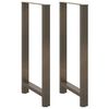 vidaXL Barbordsben naturst&aring;l 2 st 60x(110-111) cm st&aring;l