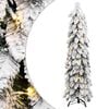 vidaXL Belyst plastgran med 80 LEDs och sn&ouml; 150 cm