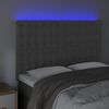 vidaXL S&auml;nggavel LED ljusgr&aring; 144x5x118/128 cm sammet