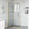 vidaXL Walk-in Duschv&auml;gg Guld 115 x 195 cm h&auml;rdat glas