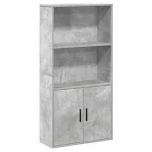 vidaXL Bokhylla betonggr&aring; 60x24x120 cm konstruerat tr&auml;