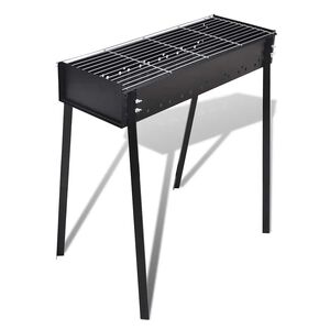 Kolgrill rektangul&auml;r svart 75x28 cm