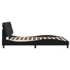 vidaXL Bed Frame with LED without Mattress Black 160x200 cm Velvet