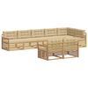vidaXL Utomhussoffset 8 st Vit och Beige Polyester