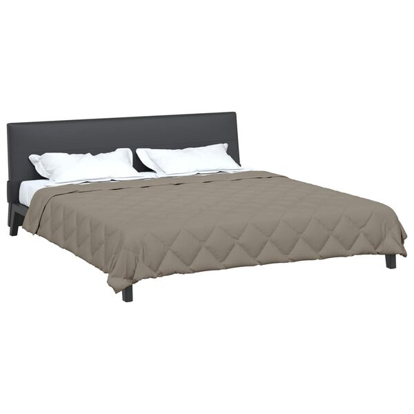 vidaXL Sommar Duvet Ljusgr&aring; 240 x 200 cm Mikrofiber