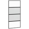 vidaXL Skjutd&ouml;rr svart 102,5x205 cm h&auml;rdat glas och aluminium