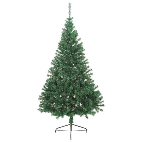 vidaXL Konstgjord F&ouml;rbelyst Julgran med 300 LED-lampor Gr&ouml;n 240 cm PVC