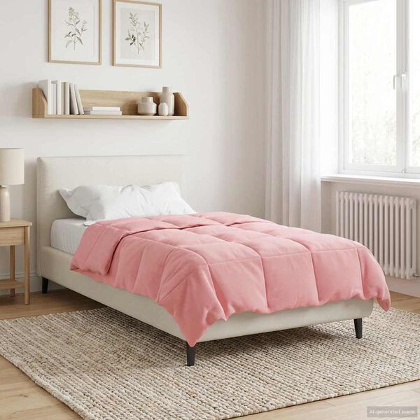 vidaXL Sommar Duvet Quiltad Rosa 155 x 220 cm Mikrofiber