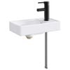 vidaXL Tv&auml;ttst&auml;ll f&ouml;r badrum Matte Svart 40,5 x 22,5 x 11,5 cm Metall