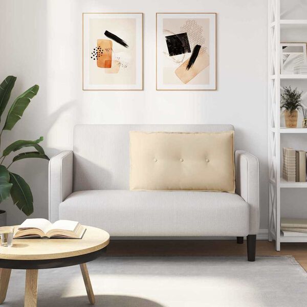 vidaXL Ryggkudde Kr&auml;m 80 x 50 cm Mikrofiber Tyg