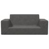 vidaXL Barnsoffa 2-sits antracit mjuk plysch