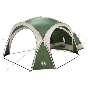 vidaXL Sidt&auml;lt med tak Gr&ouml;n 410 x 410 x 250 cm Polyester och St&aring;l
