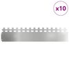 vidaXL Gr&auml;skanter 10 pcs Silver 103 x 0,05 x 22 cm Galvaniserat St&aring;l