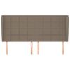 vidaXL S&auml;nggavel med kanter taupe 203x23x118/128 cm tyg