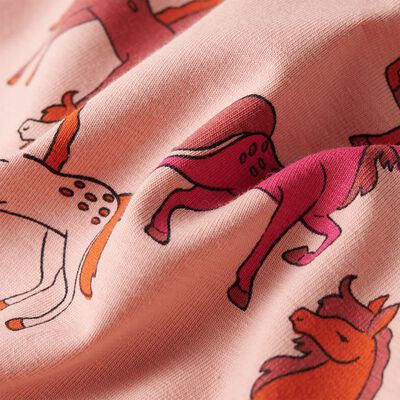 Pyjamas med långa ärmar för barn ljusrosa 92