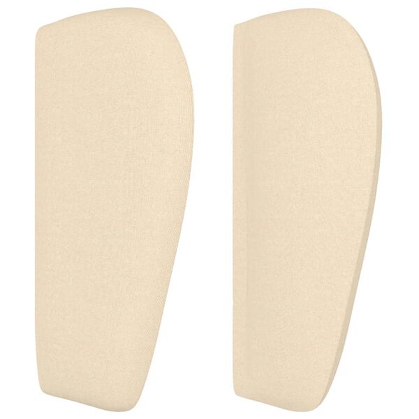 vidaXL S&auml;nggavel med kanter gr&auml;ddvit 183x23x78/88 cm tyg