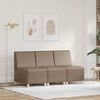 vidaXL Modulsofa utan armst&ouml;d 3 pcs Cappuccino 55 x 74 x 82 cm