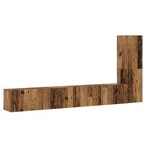 vidaXL V&auml;ggmonterade TV-sk&aring;p 3 st &aring;ldrat tr&auml; konstruerat tr&auml;