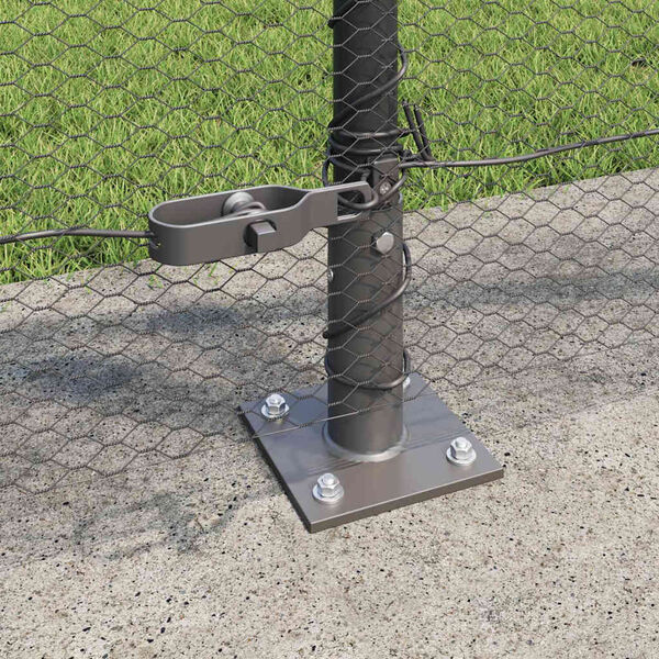 vidaXL St&auml;ngselstolpe Gr&aring; 25 x 1 m (13 mm n&auml;t) St&aring;l