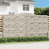 vidaXL Gabion b&aring;gformad 400x30x220/240 cm galvaniserat j&auml;rn