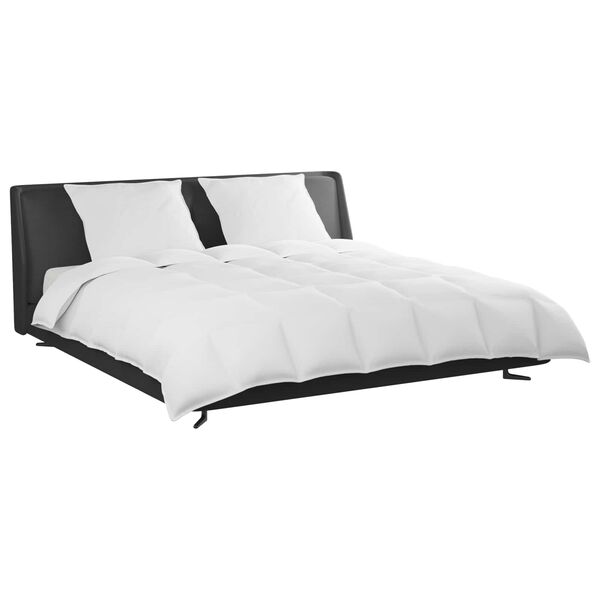 vidaXL T&auml;ckeset med kudde 3 pcs Vit Dunfj&auml;der