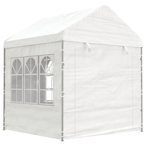 vidaXL Paviljong med tak vit 13,38x2,28x2,69 m polyeten
