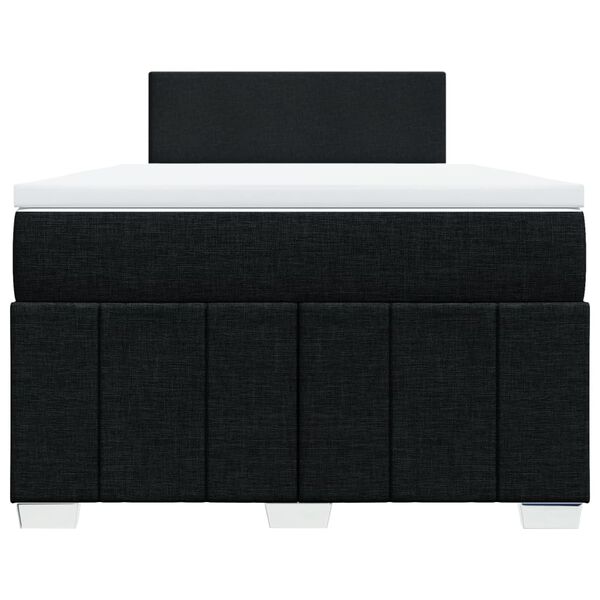 vidaXL Rams&auml;ng med madrass svart 120x190 cm tyg