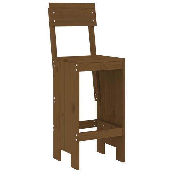 vidaXL Bargrupp för trädgården 5 delar honungsbrun massiv furu