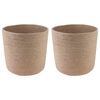 vidaXL Krukset f&ouml;r V&auml;xter 2 pcs Naturlig &Oslash; 28 x 28 cm 100% Tossa Jute