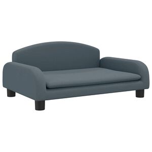 vidaXL Barnsoffa m&ouml;rkgr&aring; 70x45x30 cm tyg