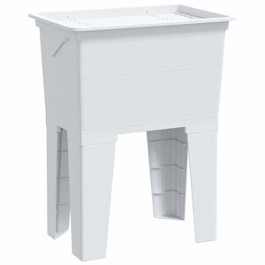 vidaXL Tv&auml;ttbalja vit 59x41x75 cm harts