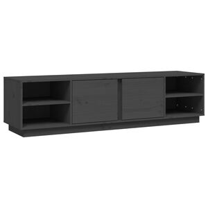 vidaXL Tv-b&auml;nk gr&aring; 156x40x40 cm massiv furu