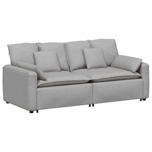 vidaXL Modulsoffa med dynor molngr&aring;