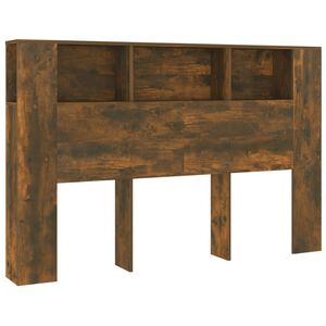 vidaXL S&auml;nggavel med f&ouml;rvaring r&ouml;kf&auml;rgad ek 160x18,5x104,5 cm