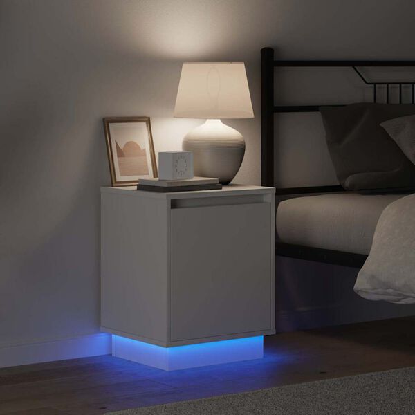 vidaXL Nattduksbord Vit 39 x 34,5 x 50 cm Konstruerat tr&auml;