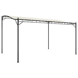 vidaXL Paviljong gr&auml;ddvit 4x3 m 180 g/m&sup2; tyg och st&aring;l