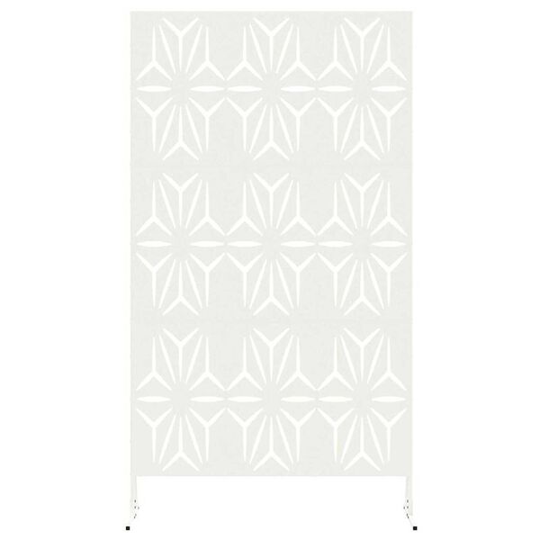 vidaXL Avskärmningsskärm Vit Stål