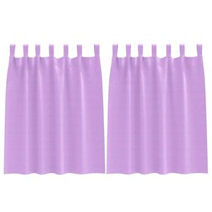 vidaXL M&ouml;rkl&auml;ggningsgardiner med Ringar 2 pcs Lila 140 x 140 cm
